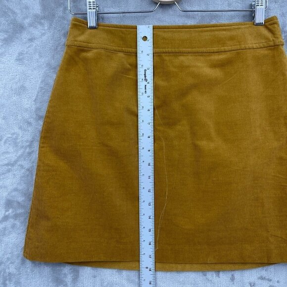 J. Crew Factory Corduroy Mini Skirt Rusted Amber Retro Back Zip Lined - Picture 12 of 12
